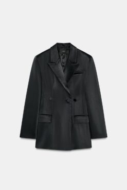 ÁO KHOÁC BLAZER VẢI SATIN CÀI KHUY ĐA VỊ TRÍ