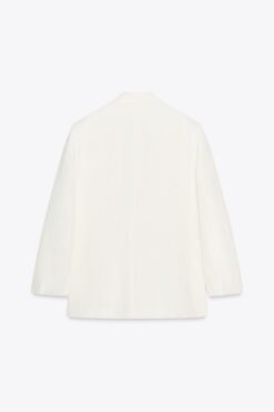 Alternative view of ÁO KHOÁC BLAZER VẢI PHA LINEN VẠT CHÉO ZW COLLECTION