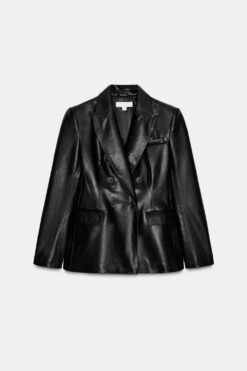 ÁO KHOÁC BLAZER VẠT CHÉO GIẢ DA