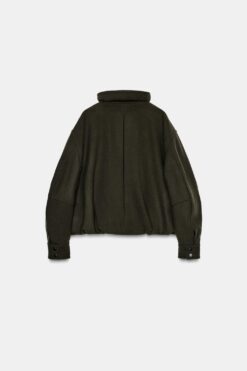 Alternative view of ÁO KHOÁC BOMBER TỐI GIẢN CÓ LEN ZW COLLECTION