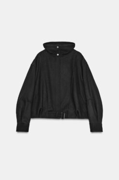 ÁO KHOÁC BOMBER TỐI GIẢN CÓ LEN ZW COLLECTION