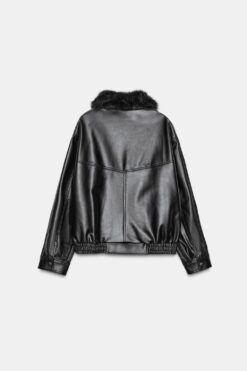 Alternative view of ÁO KHOÁC CỔ LÔNG GIẢ CÓ THỂ THÁO RỜI