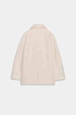 Alternative view of ÁO KHOÁC DÁNG LỬNG VẢI BOUCLÉ VẠT ĐẮP CHÉO