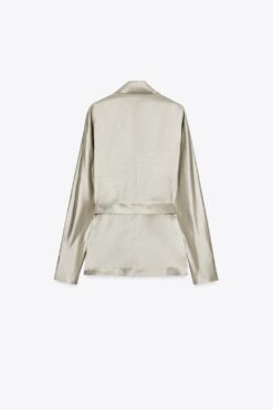 Alternative view of ÁO KHOÁC BLAZER VẢI RŨ BÓNG KÈM THẮT LƯNG ZW COLLECTION LIMITED EDITION