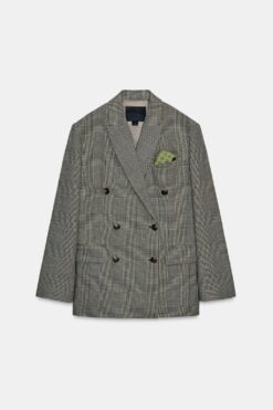 ÁO BLAZER KẺ SỌC PHA LEN ZW COLLECTION