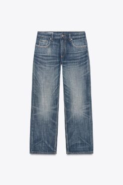 JEANS TRF ỐNG ĐỨNG LỬNG CẠP VỪA