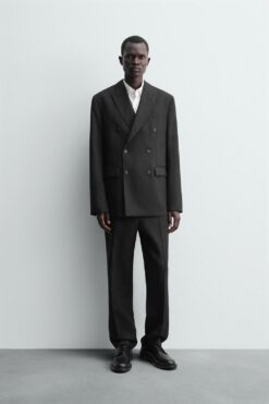 Alternative view of ÁO KHOÁC BLAZER VẠT ĐẮP CHÉO CHẤT LIỆU 100% LEN