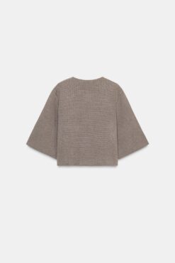 Alternative view of ÁO KHOÁC DỆT KIM CÀI KHUY BỌC VẢI