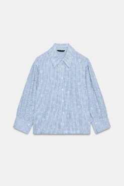 ÁO SƠ MI SỌC HỌA TIẾT HOA